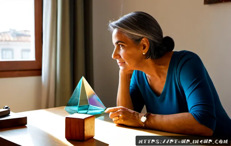 Home 17 관점 전환 훈련의 과학적 근거 - Photorealistic lifestyle scene of a Portuguese-speaking middle-aged woman in a bright Lisbon apartme...